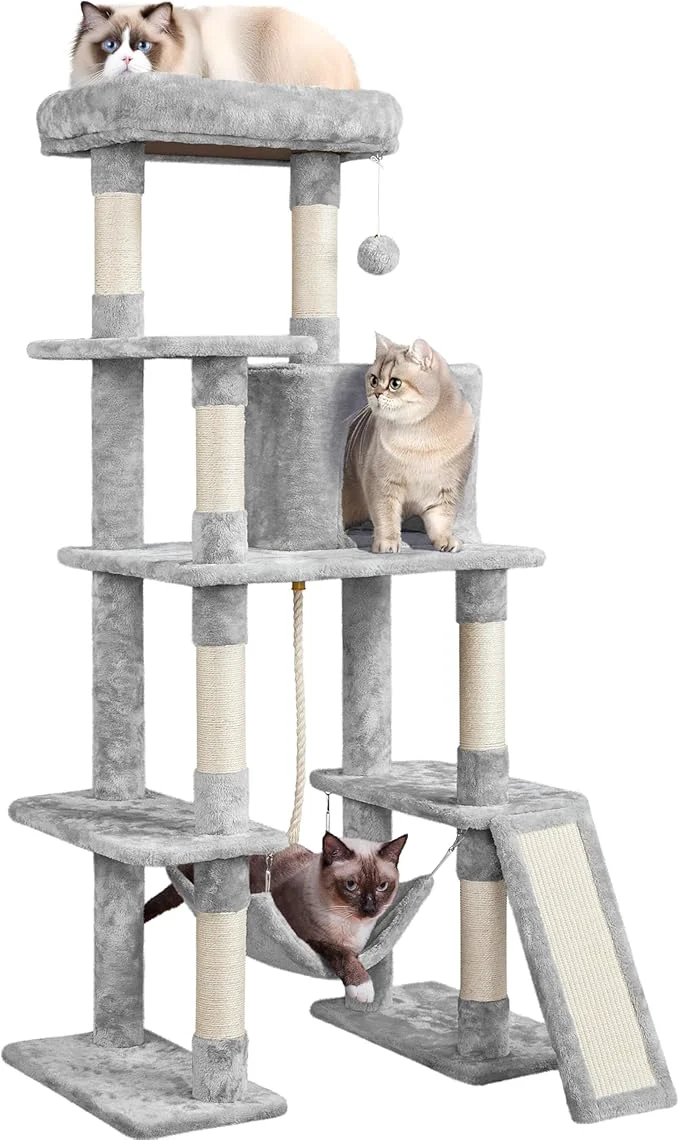 Casual Yaheetech Cat Tree Cat Tower 63in Multi-Level Kitten Tree Expertly Made