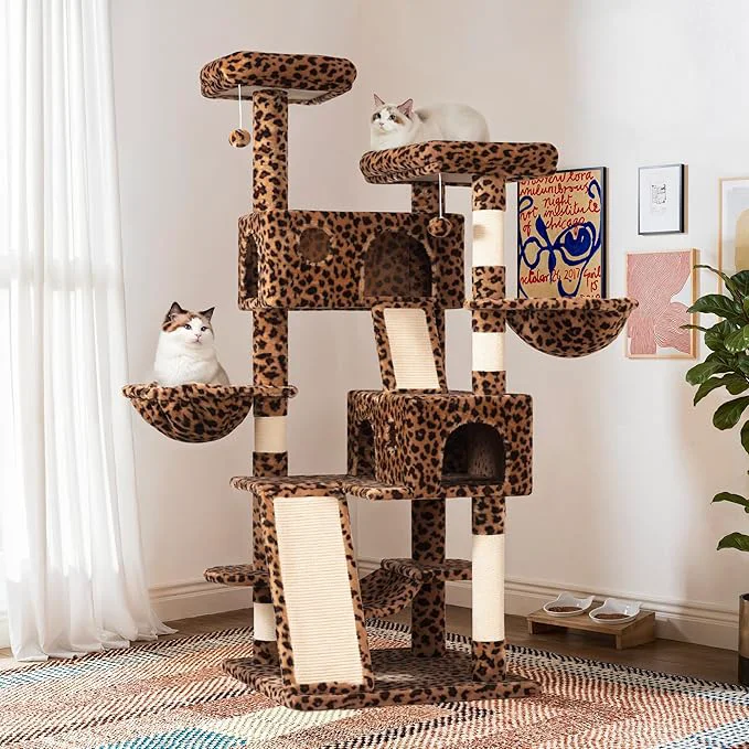 Exceptional SHA CERLIN 65in Larger Cat Tree Tower Condo Certified