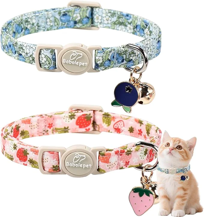 Specialty 2 Pack Spring Summer Cat Collars Prestigious