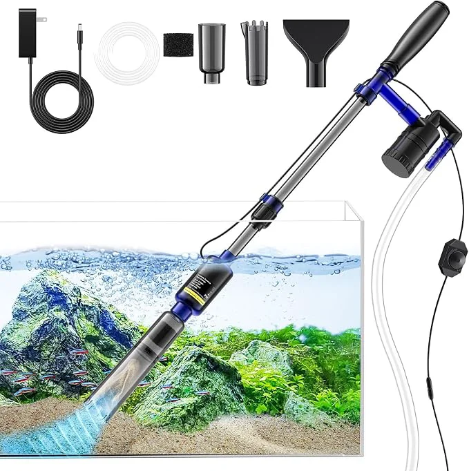Luxury Fish Tank Cleaner 530GPH 32W Electric Fish Tank Cleaning Tools Adjustable Contemporary