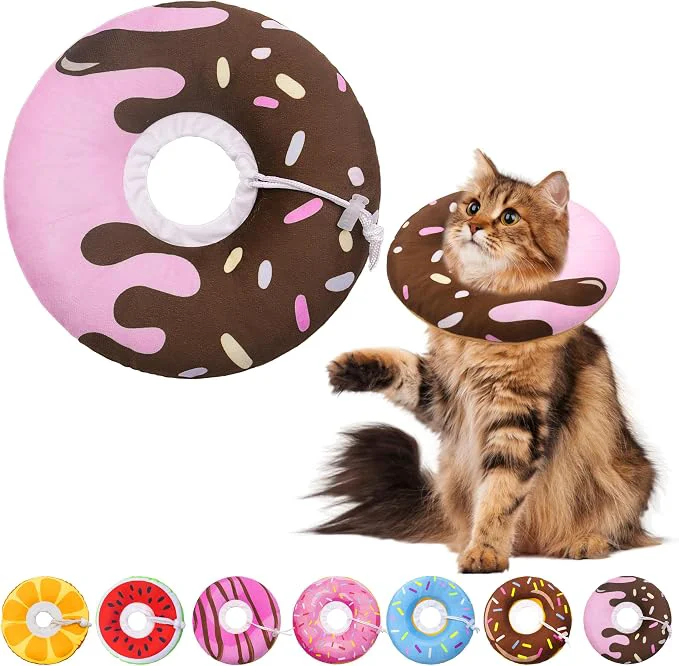 User-Friendly Cat Cone Collar Soft Adjustable Cat Recovery Collar Kitten Cones to Stop Eco-Friendly