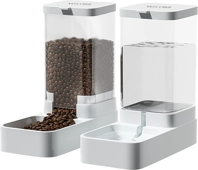 Luxury Gravity Pet Feeder and Water Dispenser Set Automatic Dog Feeder and Dog Water Sustainable