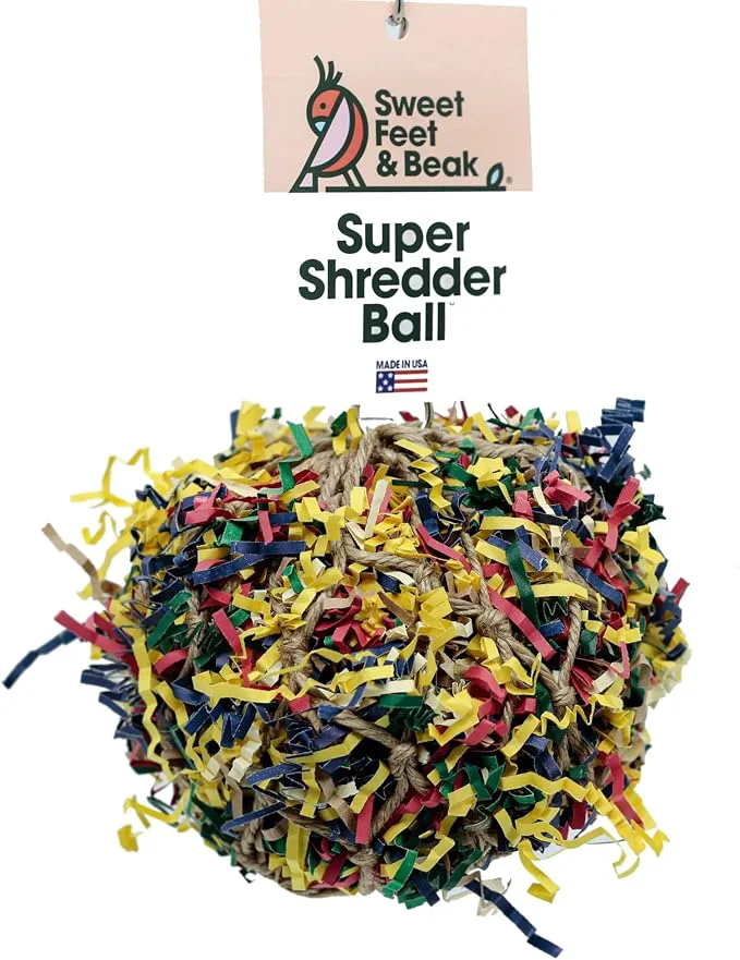 Flexible 7 Super Shredder Ball Bird Toy Clean