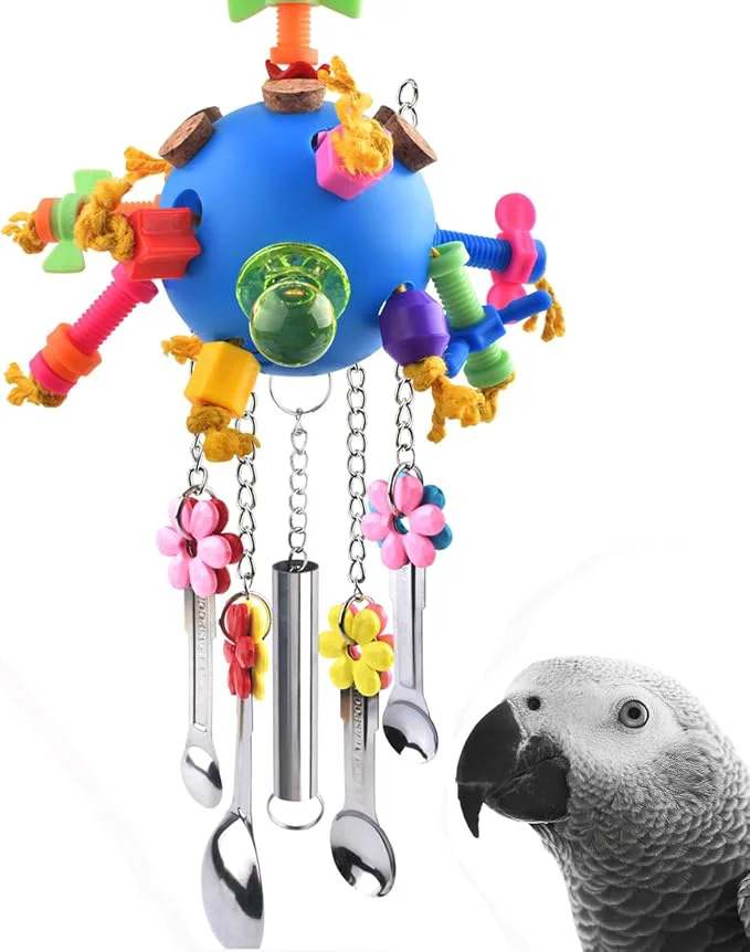 Casual KATUMO Bird Toys Parrot Pull Spoons Colorful Acrylic Stick Toys Bird Chew Toys Original Design