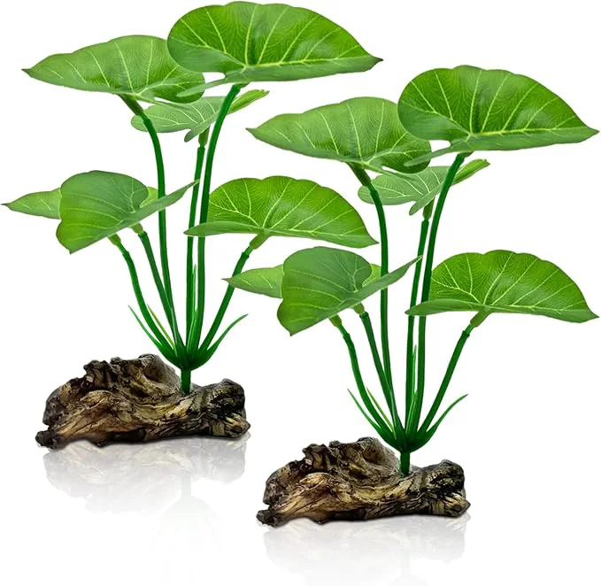 Pure 2-Pack Aquarium Decor Fish Tank Decorations 6-inch Betta Fish Tank Plants Leaf Original Design