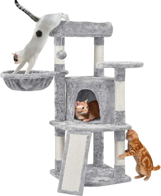 Eco-Friendly Yaheetech Cat Tree 42in Cat Tower Sustainable