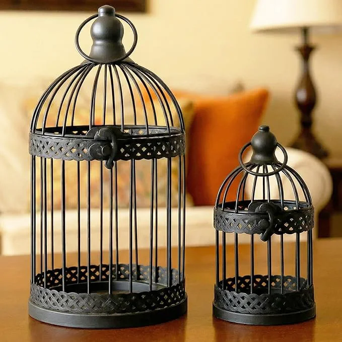 Expertly Made VELA LANTERNS Bird Cage Decor Candle Holder Lantern Decorative Table High-Quality