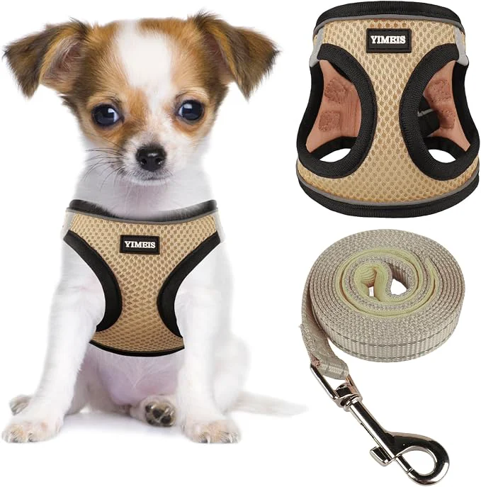 Versatile YIMEIS Dog Harness and Leash Set No Pull Soft Mesh Pet Harness Reflective Healthy