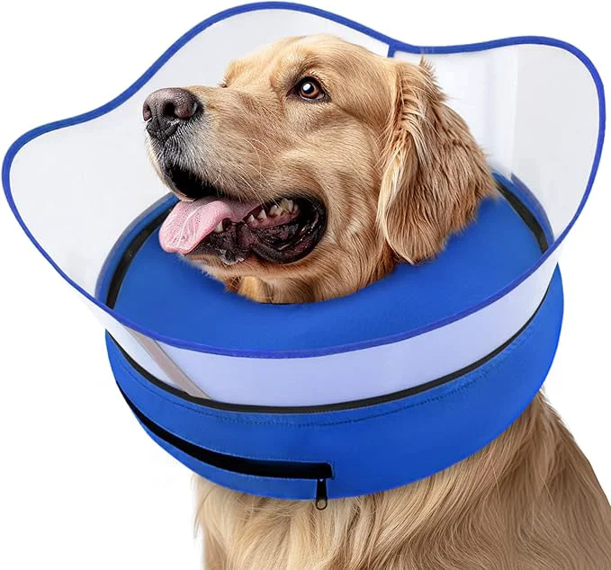 High-End Supet Raised Inflatable Dog Cone Collar to Stop Licking Soft Dog Cone Professional