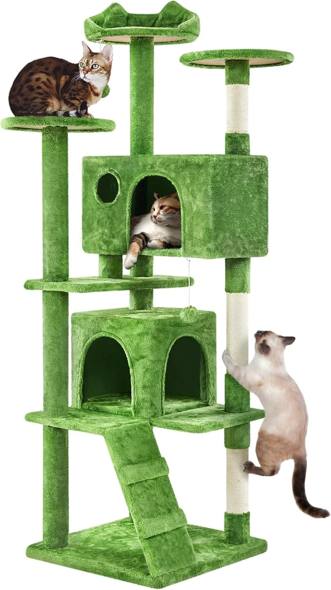 Convenient Yaheetech 70in Multi-Level Cat Tree Tall Cat Tower Cat Furniture Quality