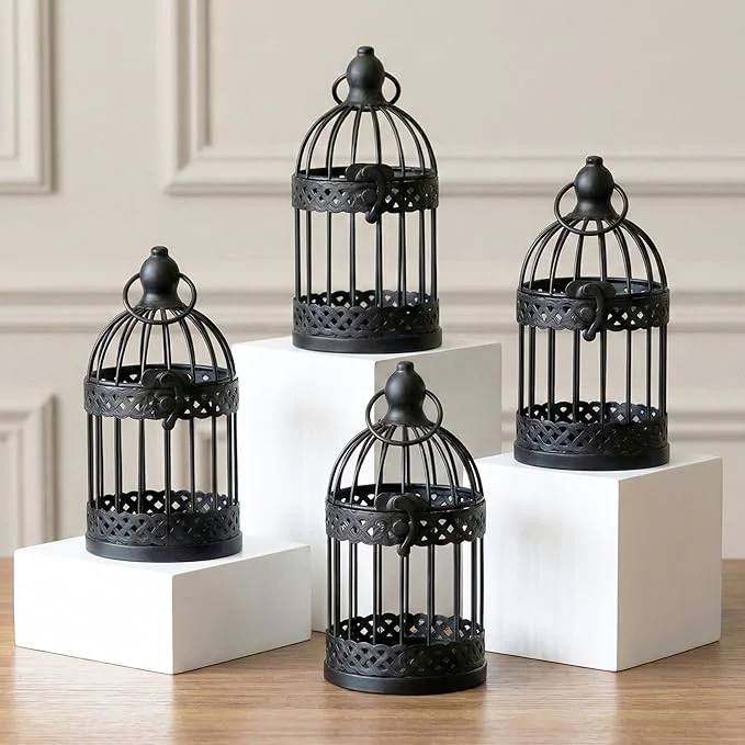 Elite VELA LANTERNS 6 Birdcage Decor Candle Holder Lantern Decorative Table High-Grade