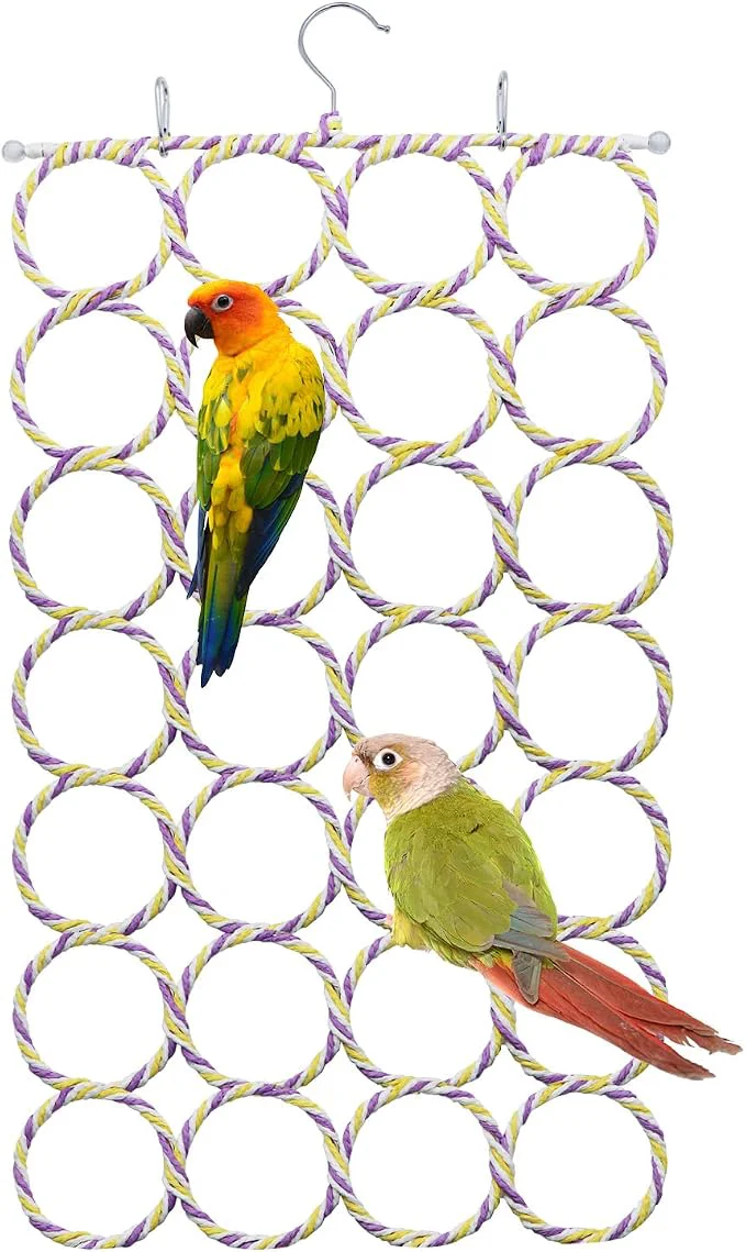 Next-Generation Wontee Bird Rope Climbing Ladder Parrot Hanging Swing Perch Smart
