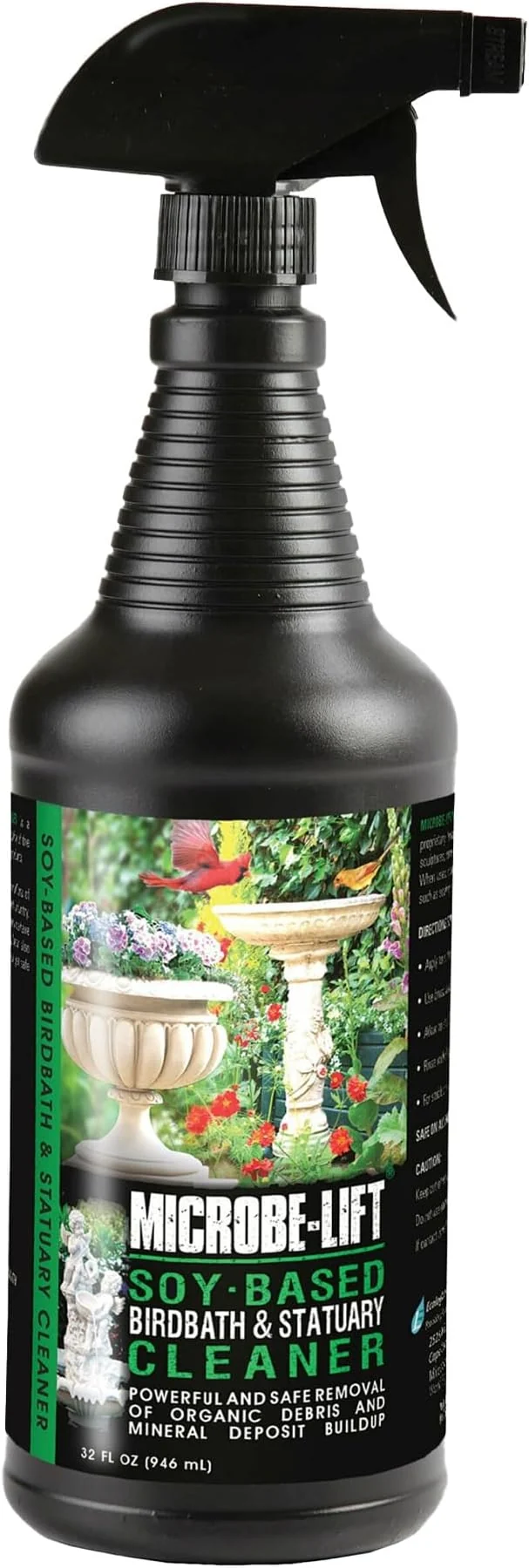 Premium Microbe-Lift Soy-Based Birdbath Statuary Cleaner – 32 Oz – Safe Top-Quality