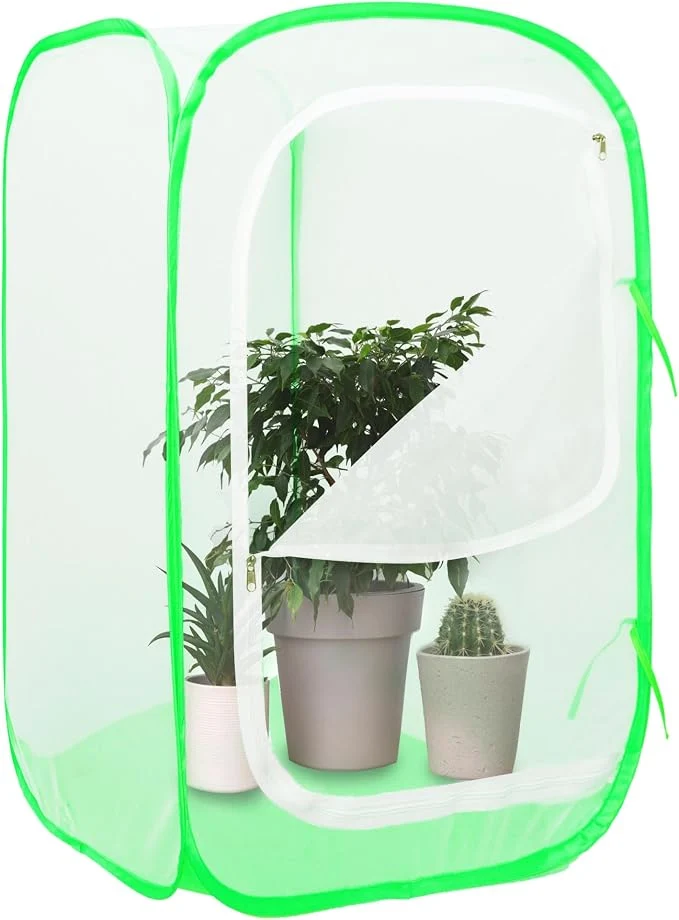 World-Class Mesh Plant Tent Enclosure Pop-Up Cage Plant Cover Outdoor Garden Protection Traditional