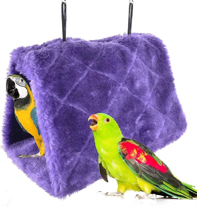 Crafted MOACC Winter Warm Bird Nest House Shed Hut Hanging Hammock Finch Cage Plush Effective
