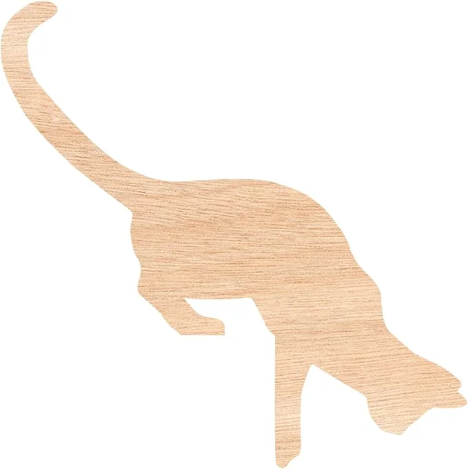 Refined Unfinished Wood Cat Climbing Door Laser Cut Cat Door Toy DIY Wooden Cat Flexible