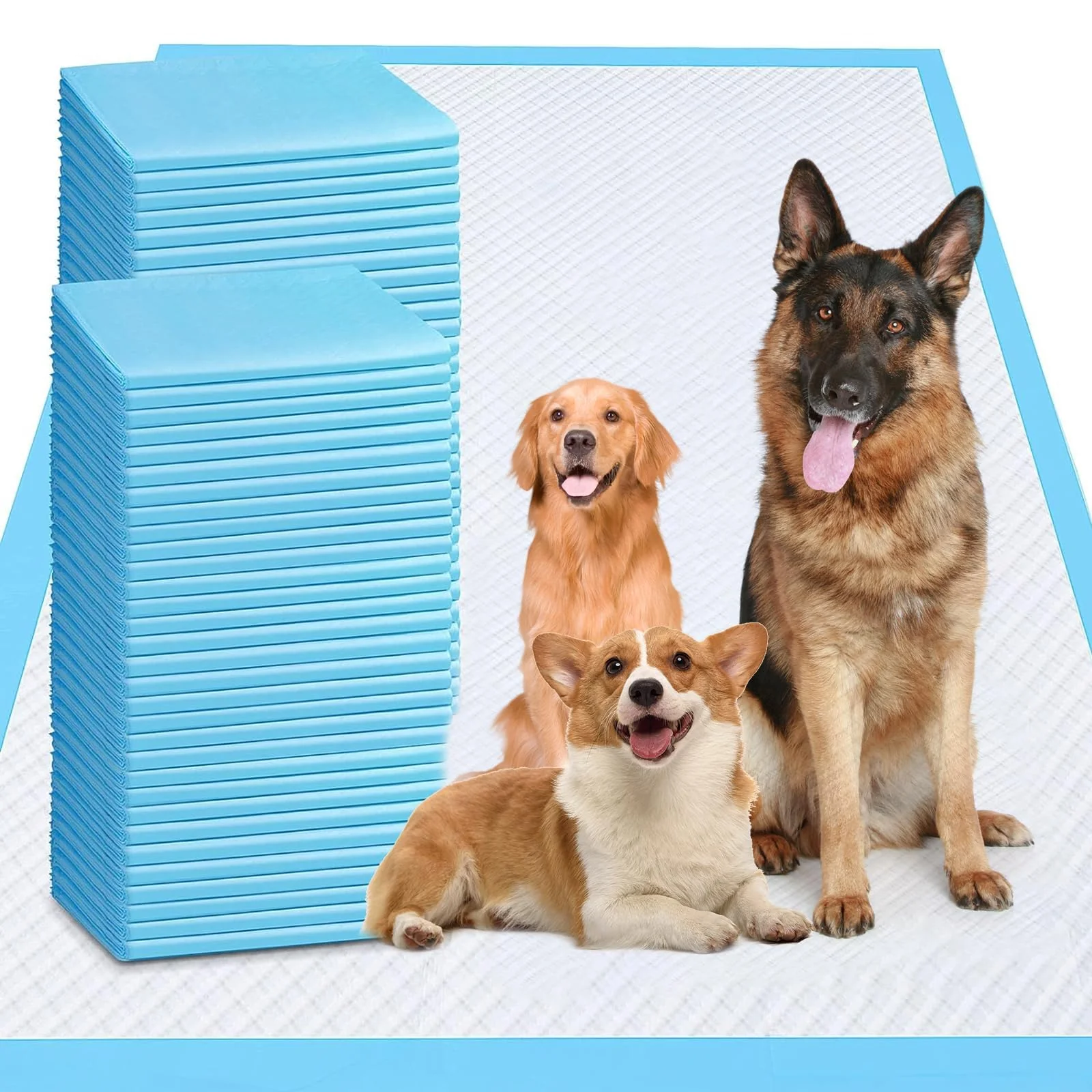 Fine Crafted Odorless XXXXL Puppy Pads 31x47 100 Count – Leak-Proof Super Absorbent Dependable