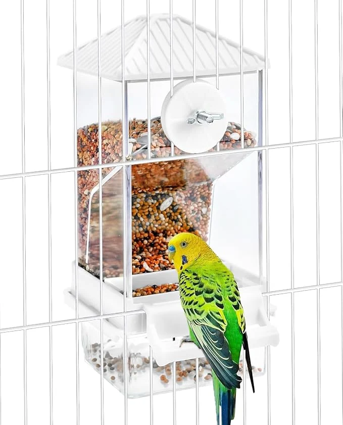 Selected Hamiledyi Automatic Bird Feeder No Mess Bird Cage Feeder Seed Food Container Carefully Designed