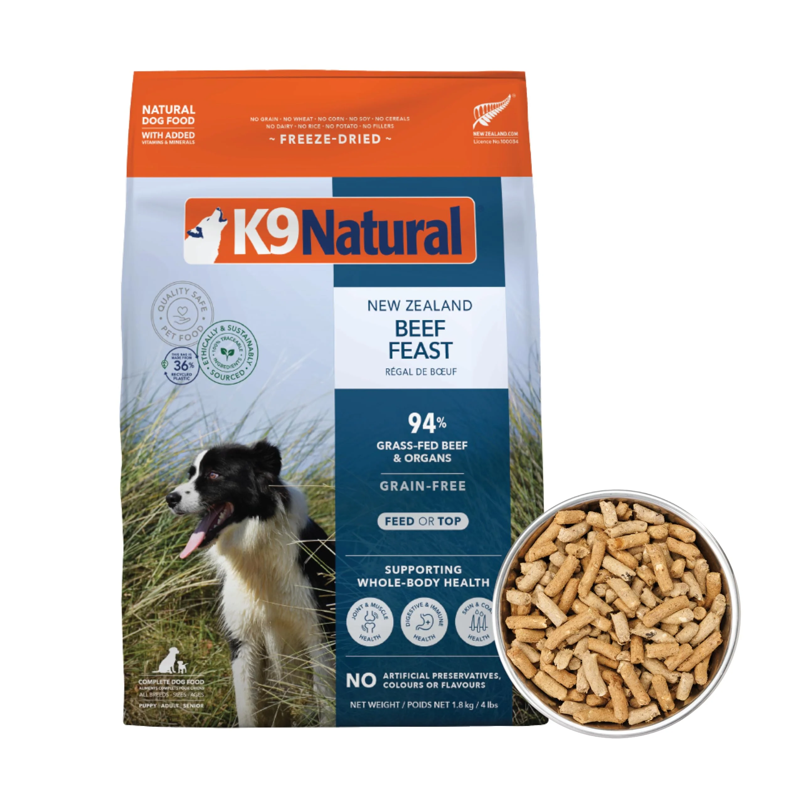 Crafted K9 Natural ze Dried Beef 4lb – Premium New Zealand Dog Food Topper Trusted