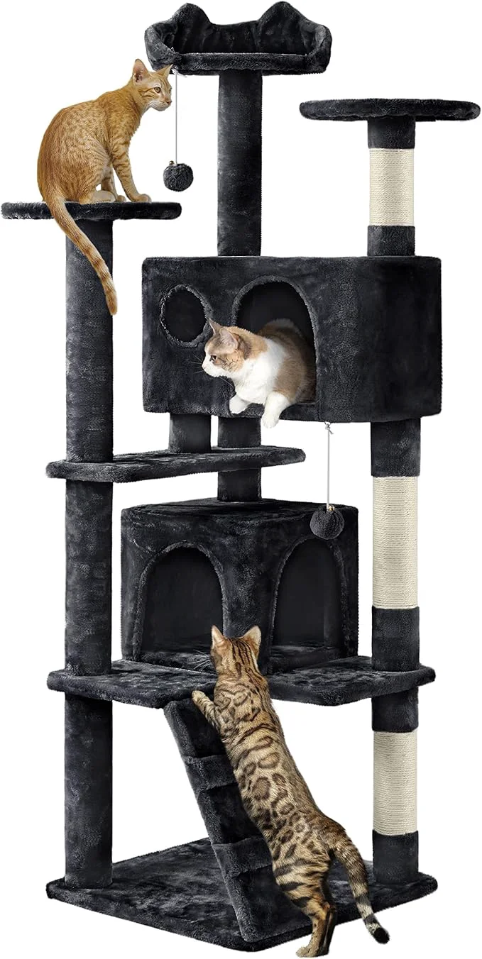 Effective Yaheetech 62in Cat Tree Cat Tower Trendy