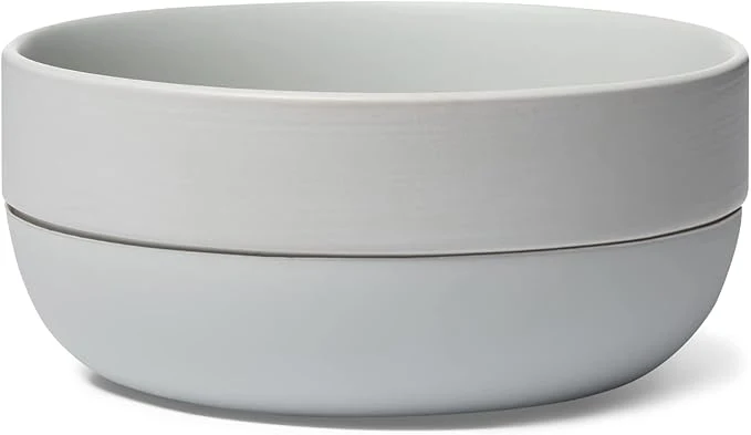 Functional Waggo Ceramic Cling Dog Bowl with Rubber Bottom for Small and Large Breeds - Heavyweight Bowl with Anti-Skid Non Slip Rubber Bottom Dishwasher Safe Small Light Grey About ThisOverview