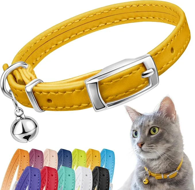 Enhanced CollarDirect Leather Cat Collar Certified