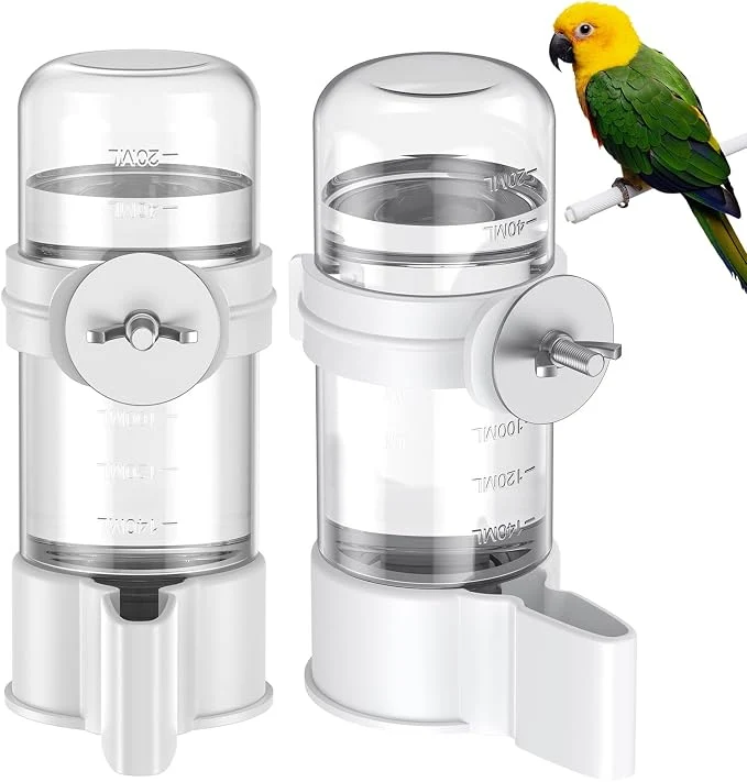Easy-to-Use Pawfly 2 Pcs Bird Water Dispenser Automatic Water Feeder Plastic Cage Water Healthy
