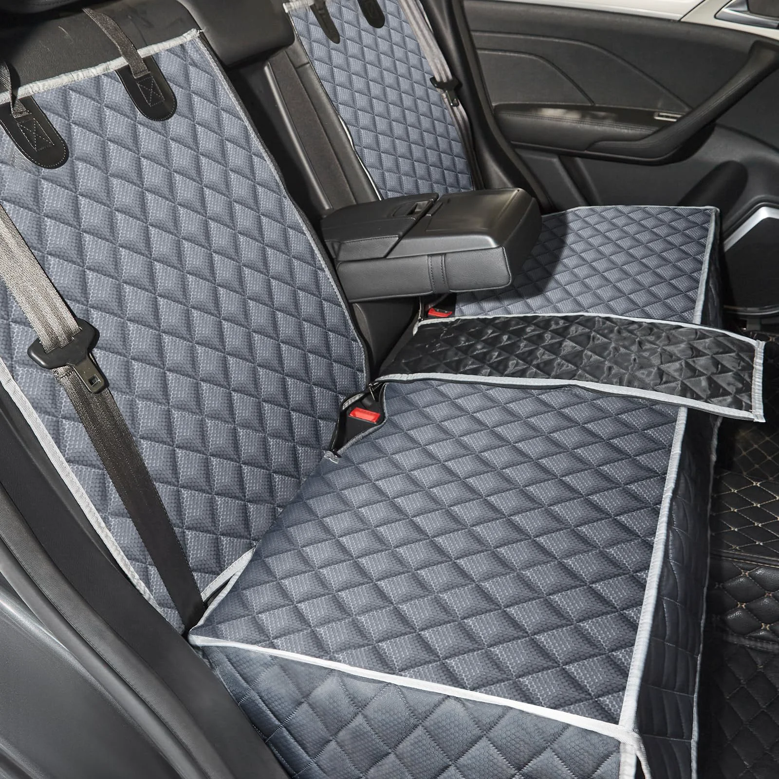 Innovative ANOSOSPECIAL Grey Dog Car Seat Cover – Waterproof X-Large Universal Back Seat Protector Premium