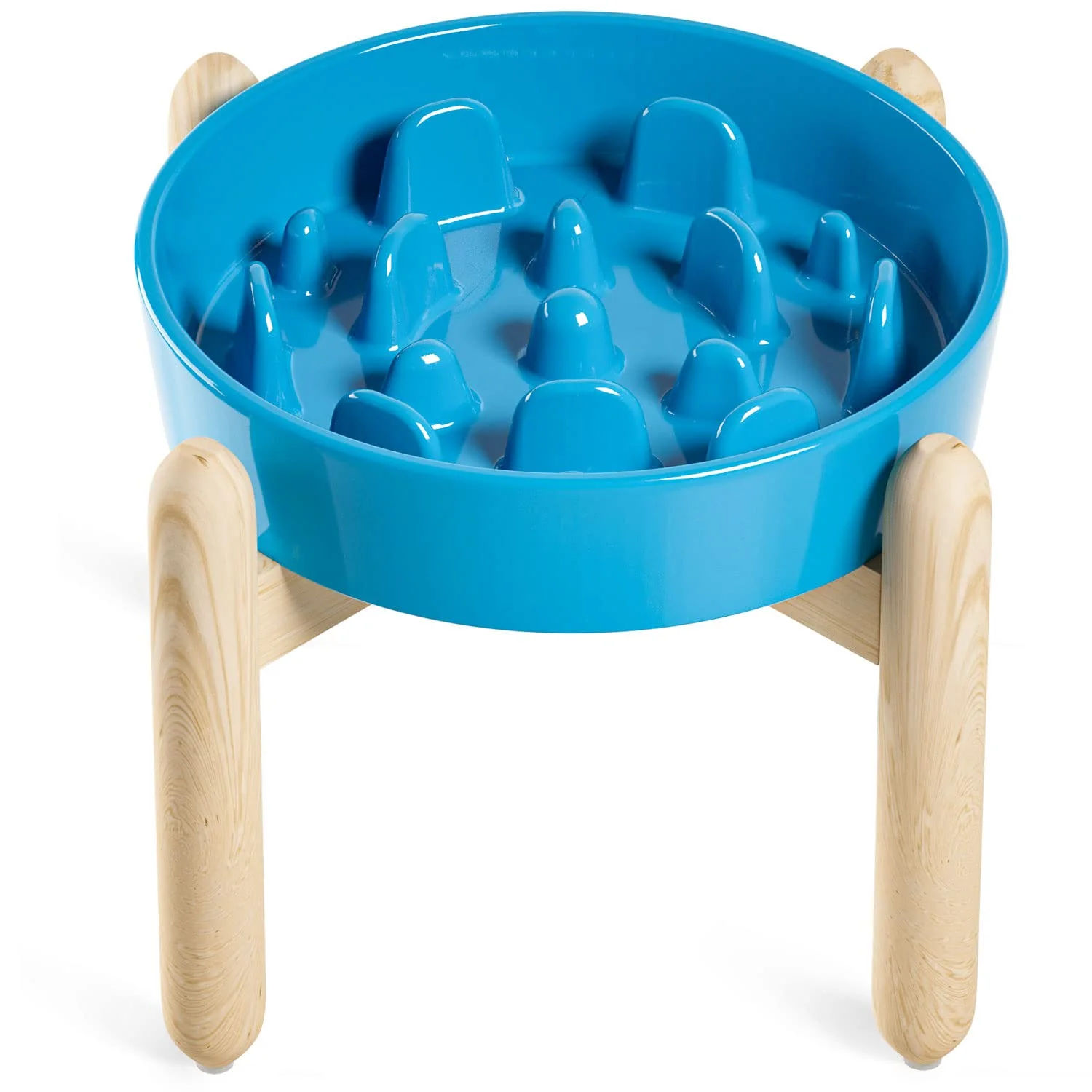 Top-Quality LE TAUCI Ceramic Slow Feeder Bowls for Small Medium Dogs — 1.5 Cup d Puzzle Bowl in Vortex Blue Dependable