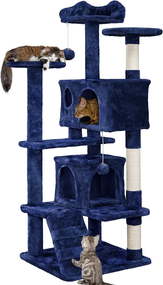 Sophisticated Yaheetech 54in Cat Tree Tower Condo Furniture Scratch Post Verified