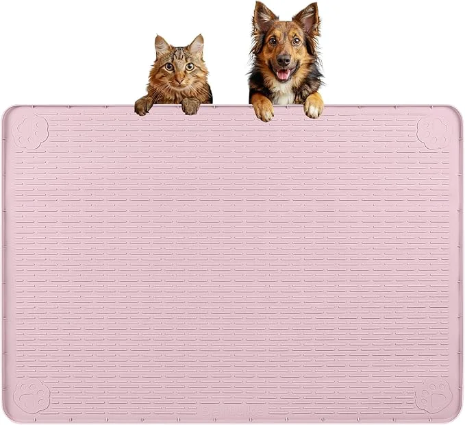 Reliable Dog Food Mat Extra Large 34 x 22 Silicone Pet Feeding Mat with Raised Edge Pet Placemat for Small Medium and Large Pets Non-Slip Easy to Clean Pink About ThisOverview Easy-to-Use