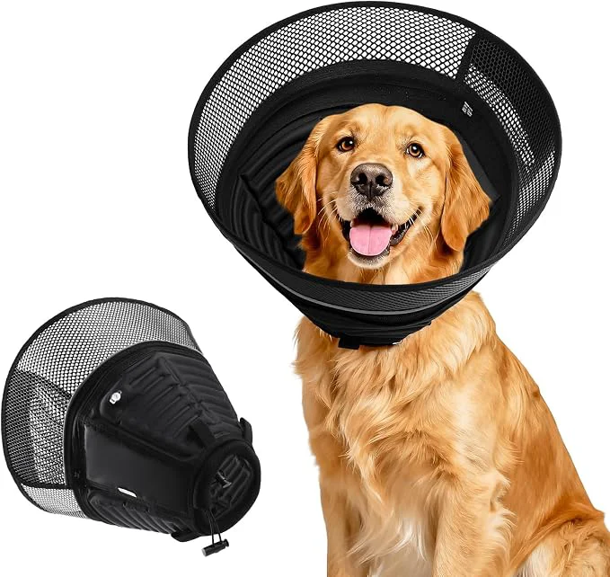 World-Class Inflatable Dog Cone for Dogs After Surgery Soft Adjustable Elizabethan Collar Crafted