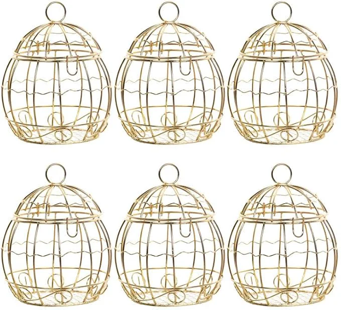 Soft Beaupretty 6pcs Birdcage Shape Tinplate Candy Box Elegant Wedding Favor Prestigious