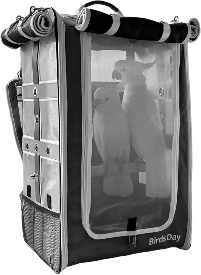 Modern Birds Day Cockatoo Carrier Backpack-Parrot Travel Cage Efficient