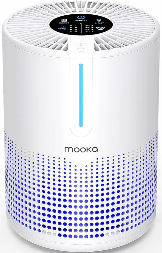 Fine Air Purifiers for Bedroom Home 430 Sq.Ft MOOKA H13 HEPA Filter Small Portable Authentic