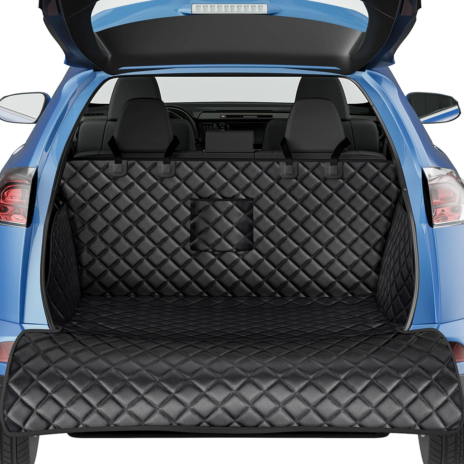 Convenient PETICON SUV Cargo Liner for Dogs – Waterproof PU Leather Non-Slip Universal Fit Easy-to-Use