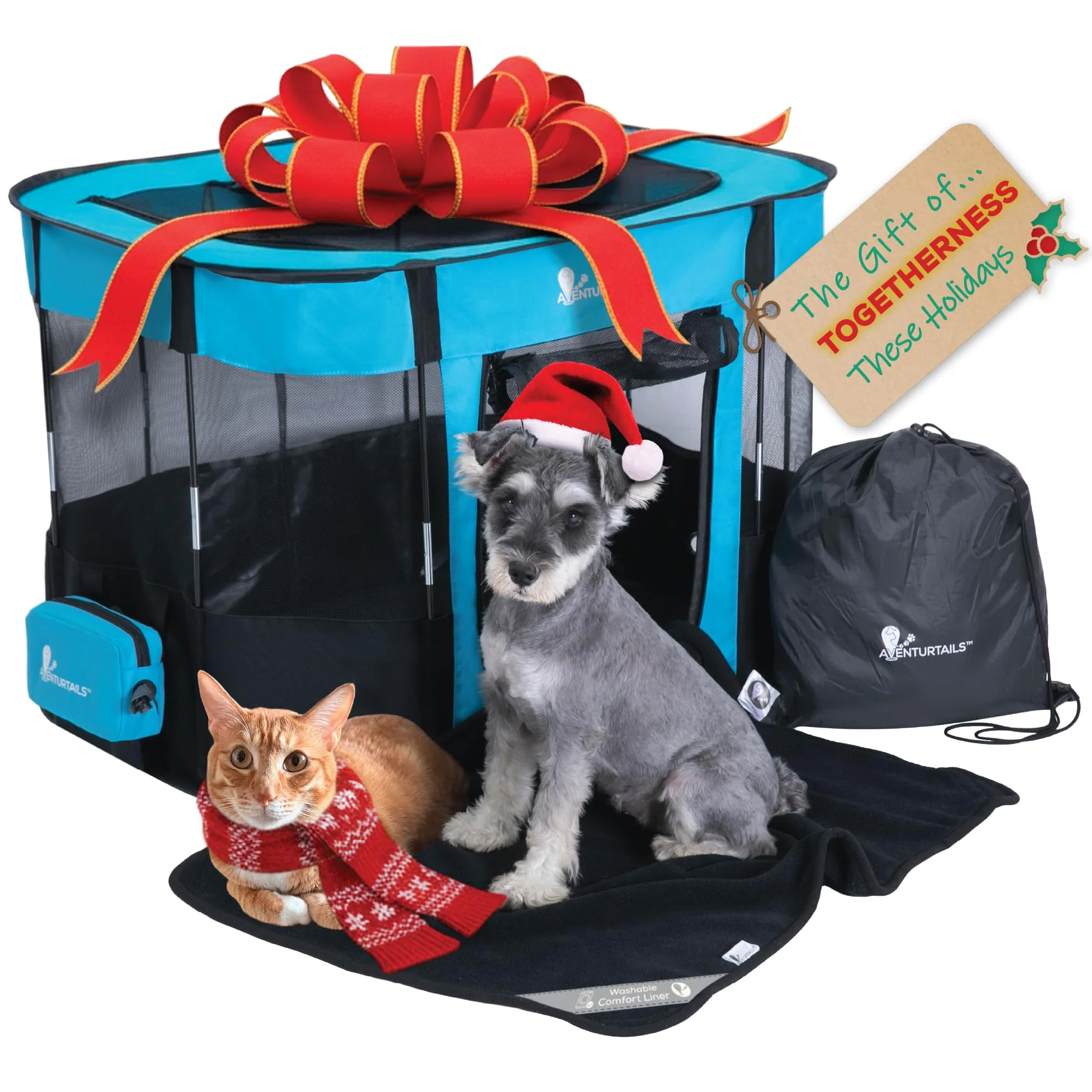 Clean AVENTURTAILS Portable Dog Playpen Medium – Foldable Indoor Outdoor Cat Dog Pen with Travel Bag Optimized