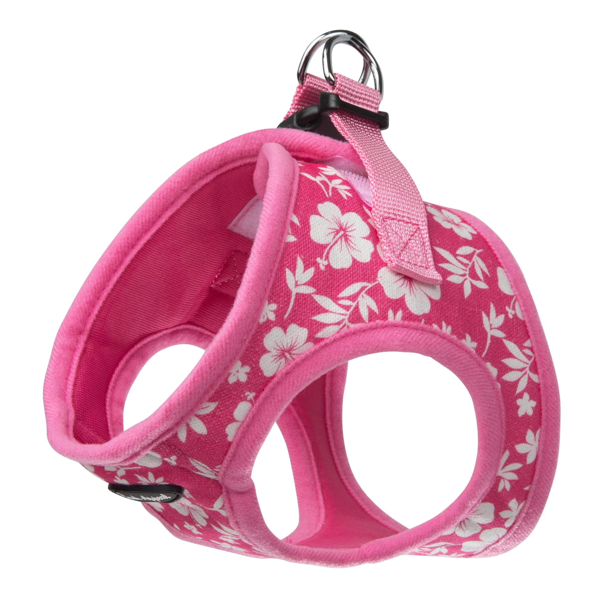 Superior Bark Appeal Pink Hibiscus Step-in Dog Harness – Small Medium Anti-Choke Adjustable Strap Heavy-Duty Clip – XXL Genuine