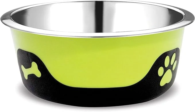 Exclusive Thermocool Insulated Stainless Steel Pet Bowl - 64 Oz XL Non-Slip Feeding Dish Reduces Sliding Spills Keeps Water Cold Food Warm Dishwasher Safe Green About ThisOverview Optimized