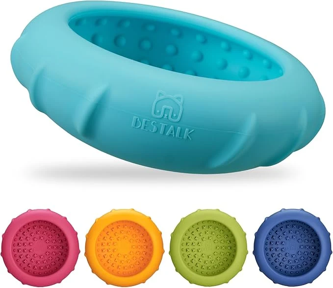 User-Friendly Dog Lick Bowl alk Wobbly ze Bowl Enrichment Feeder for Dogs Anxiety Relief Lick Mat Puzzle Toy for Distraction BPA Silicone Dishwasher Safe Teal L About ThisOverview Recyclable