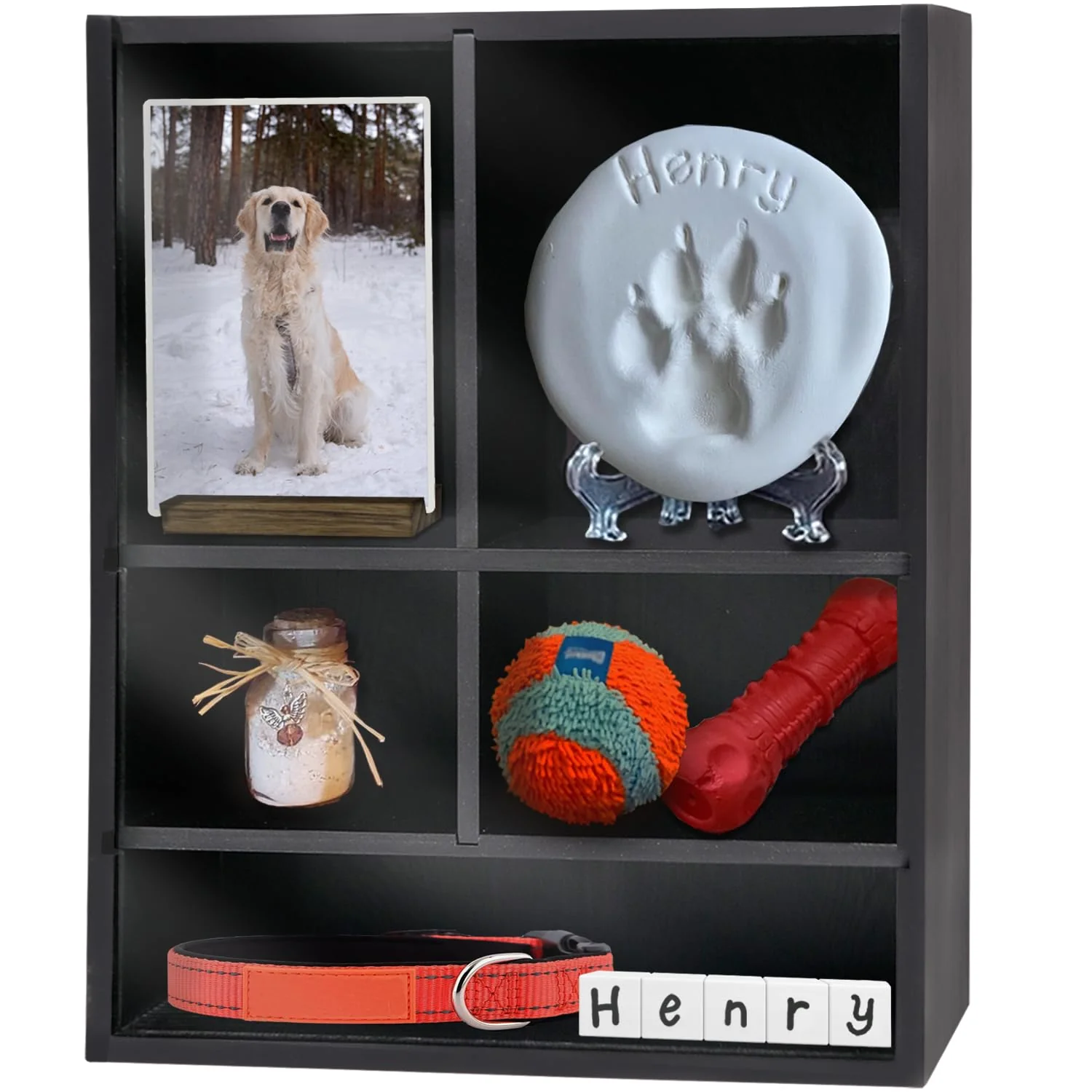 Environmentally Friendly Sofunii Pet Memorial Shadow Box 11x14 – Solid Pine Display Case for Dogs Cats Black Outstanding