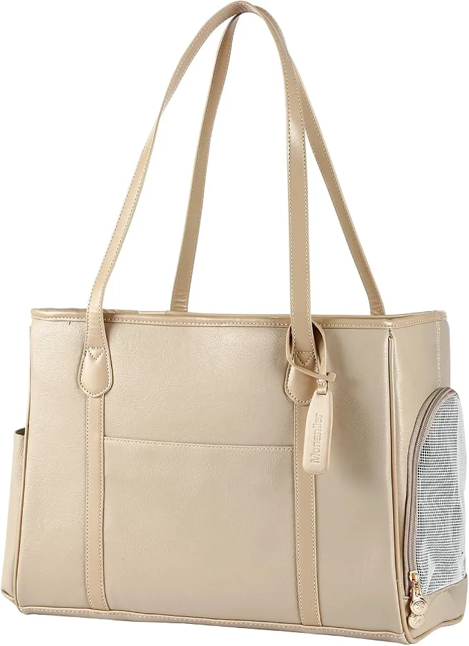 Healthy Stylish Dog Purse Carrier Leather Pet Carrier Bag High-End