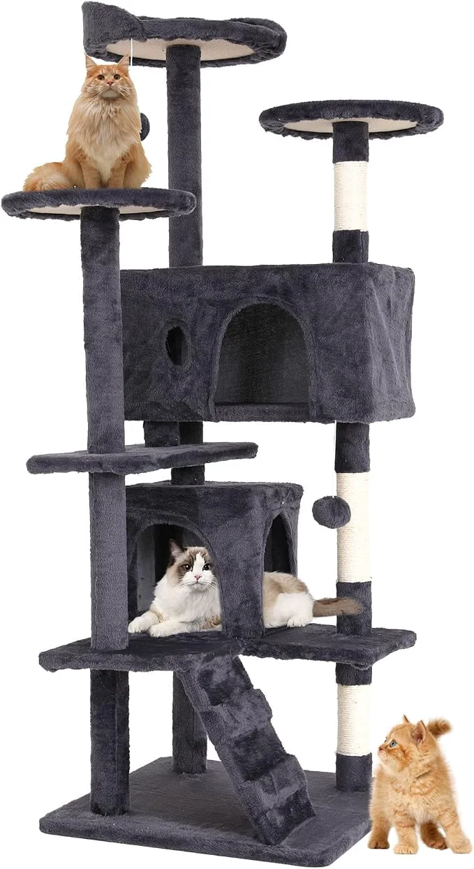 Environmentally Friendly Cat Tree for Indoor Cats Space Saving Cat Activity Center Durable Pet Play Healthy