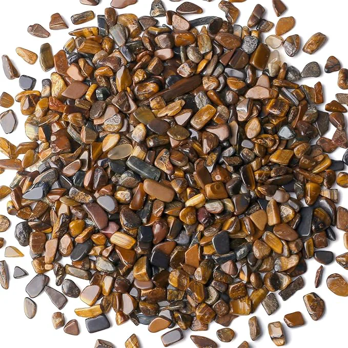 Casual Tiger Eyes Aquarium Gravel Rocks Natural Tumbled Healing Crystal Chips Bulk Proven