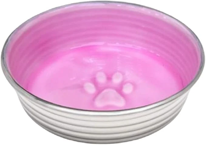 Long-Lasting Loving Pets - Le BOL Dog Food Water Bowl Enamel Ceramic Bowl No Tip Stainless Steel Pet Bowl No Skid Spill Proof Large Rose About ThisOverview Exceptional