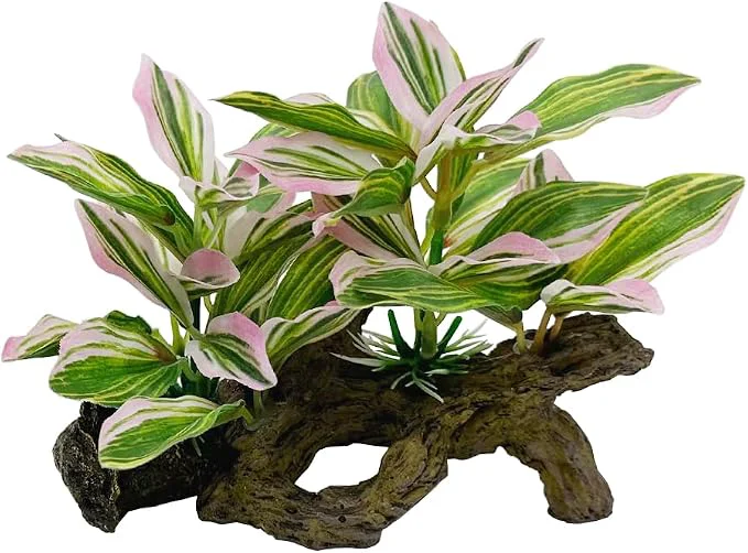 High-Performance Smoothedo-Pets Fish Tank Decorations Aquarium Decor Ornaments Betta Pink Leaf Artisan