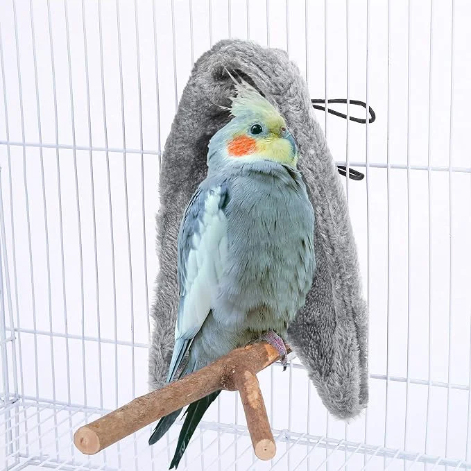First-Class Comfort Corner Fleece Bird Blanket Parrot Cage Snuggle Hut Warm Bird Nest House Reusable