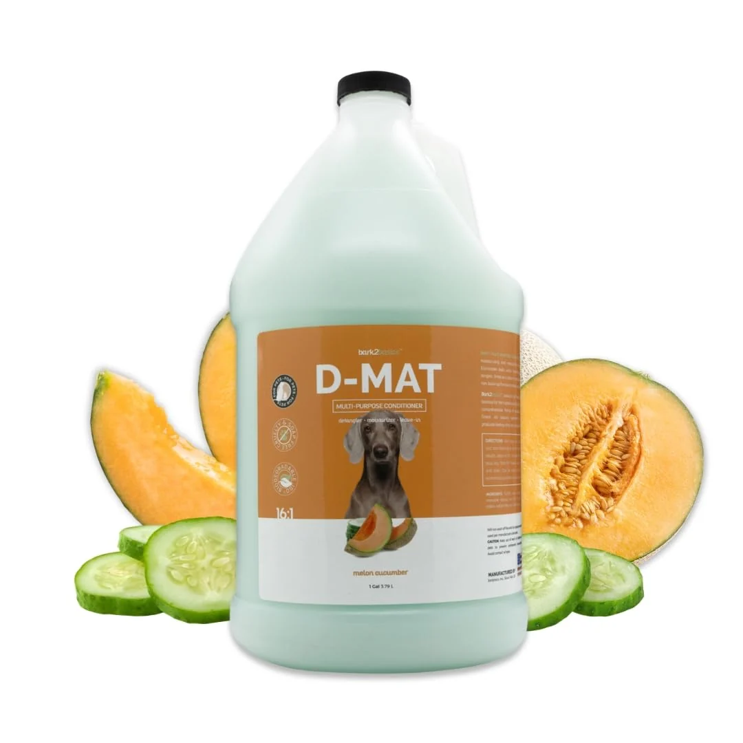 Effective Bark2Basics D-Mat Dog Conditioner 1 Gallon – All-Natural Multi-Purpose Deshedding Detangling Comfortable