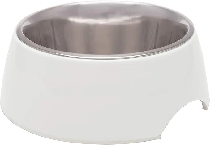 Versatile Loving Pets - Retro Bowl Dog Food Water Bowl No Tip Stainless Steel d Pet Bowl No Skid Spill Proof Extra Small White About ThisOverview Smooth