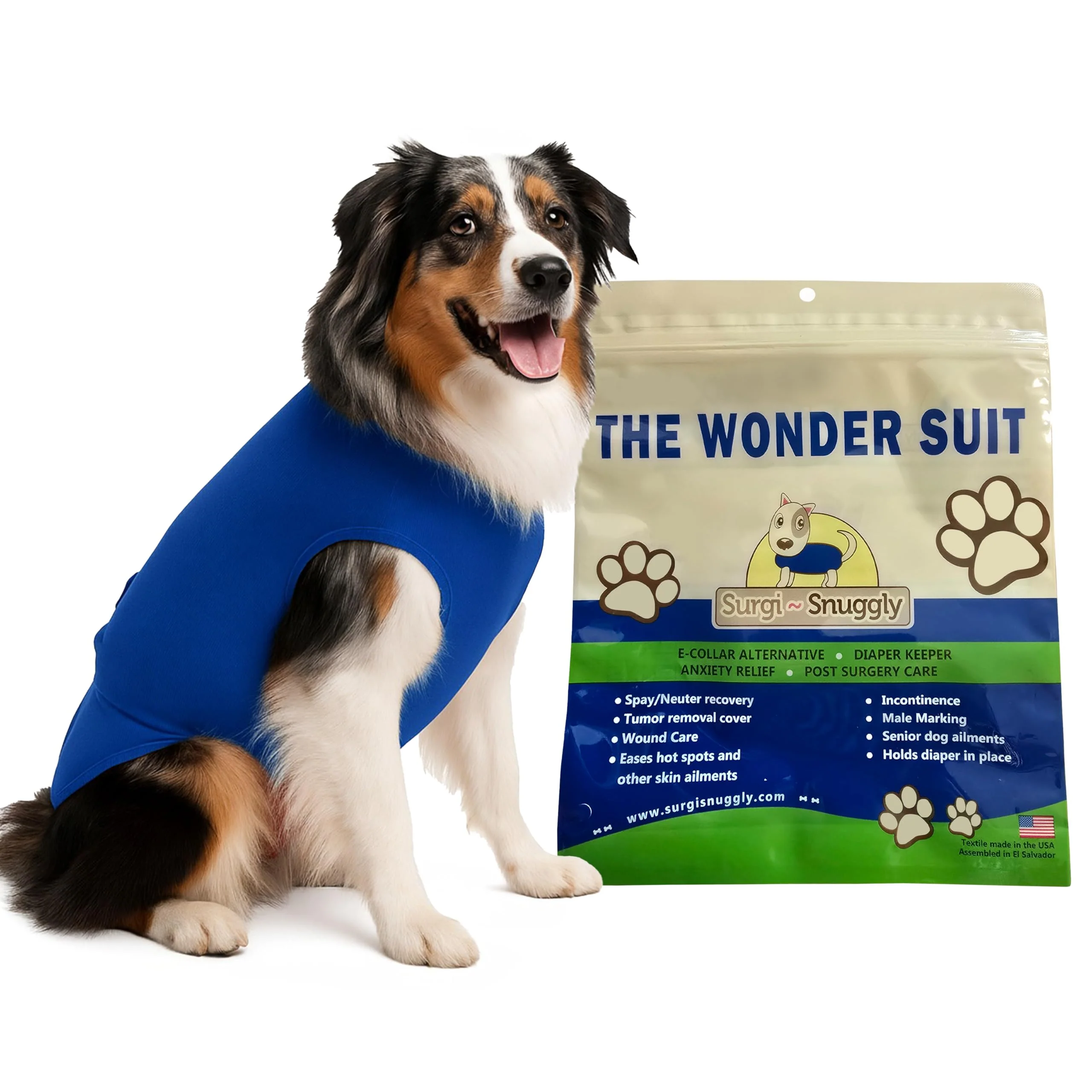Top-Quality SurgiSnuggly Disposable Dog Diapers Keeper – LS Size Wrap-Around Fit for Male Female Dogs Convenient